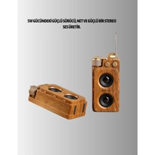 Store Retro Radyo Tasarım Bluetooth Hoparlör 1800MAH Uzun Çalma Süresi