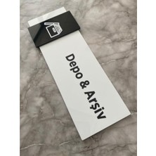 Orevio Basic Pearl Black Seri Depo ve Arşiv Kapı Isimliği Kendinden Yapışkanlı Yönlendirme Levhası