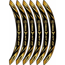 PINAXAR Motosiklet Jant Sticker Şeridi 3D Yamaha mt 25 Parlak Sportif Dekorasyon Seti