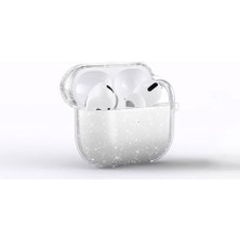 Orevio Apple Airpods 3. Nesil Uyumlu Airbag 32 Parlayan Simli Saydam Kılıf, Şeffaf