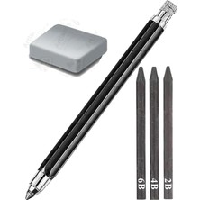 Orevio Portmin Çizim Kalemi 1 Paket 2b 4b 6b Dereceli Portmin Grafiti Karakalem Mekanik Uçlu Çizim Kalemi 5.6 mm Yedek Uç