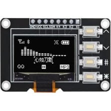 Orevio 0.96" 128X64 4 Pin Butonlu OLED Grafik LCD Ekran I2C SSD1315 Beyaz LCD