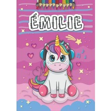 Orevio A4 21 x 29.7 cm 4 8 25 Anniversaire Fille Ans Motifs Avec Le Pr Nom Grand Format Milie Livre De Coloriage Personnalis Pour Licorne Cadeau D