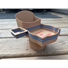 Store 3D Baskı Fast Food Temalı Atıştırmalık Sunum Kabı Bardaklık Uyumlu Patates Nugget Bölmeli Tepsi Araç Içi