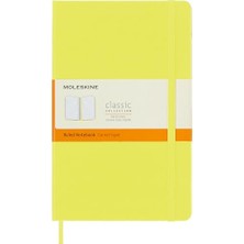 Orevio Klasik Defter, Sert Kapak, Büyük (5" x 8.2") Çizgili, Citron Sarı, 240 Sayfa