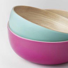 Store Åkerhallon Pembe-Turkuaz Bambu Servis Kasesi