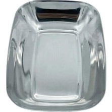 Store Paslanmaz Çelik Kayık Tabak Kase, 18/10-304 ÇELIK,17X12 Cm, Gümüş, Çerezlik, Meze ve Salata Sunumu, 1 Adet