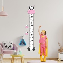 Orevio Sevimli Inek Boy Ölçer Sticker Bebek ve Çocuk Odası Boy Cetveli
