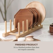 Store 6 Bölmeli Bambu Tabaklık Tabak Standı Organizer Düzenleyici