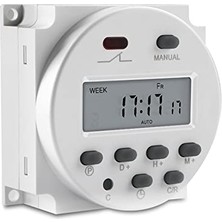 Orevio Dijital LCD Zamanlayıcı Programlanabilir CN101A Dc 12V Sıvı Kristal Ekran Dijital LCD Güç Haftalık Zamanlayıcı Röle Anahtarı Kontrolü Su Geçirmez Kapaklı Beyaz