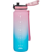 Store Fiftyfifty 1000ML Büyük Boy Çift Renk Softtouch Ff Collection Tritan Su Matarası Pembe-Yeşil