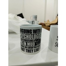 Store Arguing With A Psychologist Kupa - Psikolog Tartışma Komik Seramik Bardak 325ML