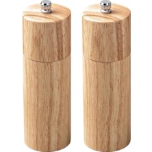 Store Bambu Ahşap Gövdeli Tuz Karabiber Değirmeni Baharat Öğütücüsü 16 cm - 2 Adet - 377