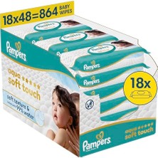 Orevio Islak Bezler Aqua Soft Touch 18X48-864 Adet |%99 Su Içeren Yumuşak Dokulu Losyon
