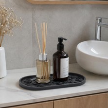 Store Silikon Çok Amaçlı Organizer, Siyah, Mutfak Banyo Yatak Odası Için, 24.2X11.1X1.1CM