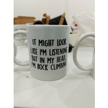 Store Rock Climbing Kupa - Tırmanma Sporu Komik Seramik Bardak Sporcu Hediyesi 325ML