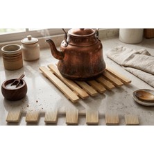 Store Bambu Izgara Nihale – Doğal Bambu Tencere ve Tava Altlığı, Isıya Dayanıklı, Kaymaz Tezgâh Koruyucu