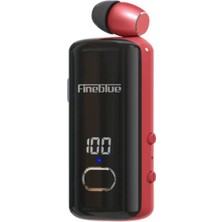 Store Fineblue F580 Dijital Göstergeli Makaralı Titreşimli Bluetooth Kulaklık Kırmızı