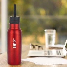 Store Termal Şişe - 500ML - Kırmızı Renk - Paslanmaz Çelik - Çift Katmanlı - 12 Saat Sıcak 24 Saat Soğuk Tutar - Hava Geçirmez Vidalı Kapak Özelliği - Özel Silikon Conta Sayesinde Sızdırmaz Şişe