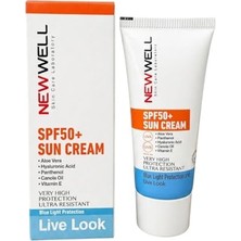 Orevio SPF50+ Güneş Kremi, Uva Uvb ve Mavi Işık Korumalı, Aloe Vera ve Hyaluronik Asit Içerikli, 50 ml