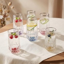 Orevio Fiona Meşrubat Bardağı, Platin, 6'lı, 300 ml