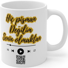 Store Mrn - Hiç Pişman Değilim Senin Olmaktan Qr Kodlu Baskılı Yazılı Kupa Bardak