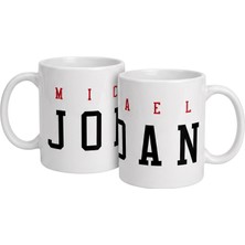 Store Michael Jordan Beyaz Basketbol Temalı Seramik Kahve Kupası