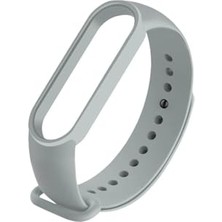 Orevio Xiaomi Mi Band 6 Uyumlu Gri Mat Silikon Kordon