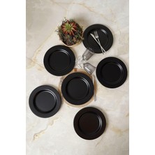 Store Mat Siyah Iyonya Servis Tabağı 26 cm 6 Adet 956