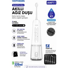 Store Şarjlı Ağız Duşu Diş Bakım Cihazı 4 Modlu Diş Arası Temizleyici 320ML 5 Başlıklı 1500 Mah Kablosuz