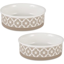 Store Lattice Collection Evcil Hayvan Kasesi ve Kutu, Büyük Set, 7,5 x 2,4, Taş, 2 Parça