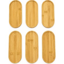 Store Oval Bambu Sunumluk Set 17X8 Cm, 6 Adet Çok Amaçlı Servis Tepsisi