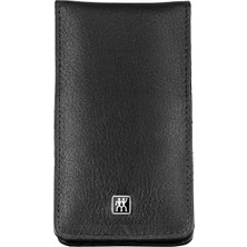 Store Maniküreset Und Pediküreset Nagelpflege Aus Echtleder Mit Druckknopf, Classıc Inox, 4-Teilig, Schwarz