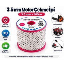 Algaride 3.5 mm Motor Çekme Ipi 100 Metre Motorlu Testere Jeneratör Motorlu Tırpan Çim Biçme Su Motoru ve Benzinli Makineler Için Starter Marş Ipi