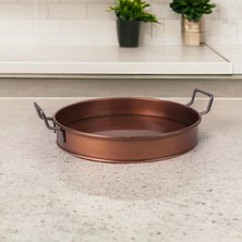 Store Galvaniz Bakır Kaplama Yuvarlak Tepsi 34CM, Bakır Kaplama Galvaniz Yuvarlak Tepsi 34CM