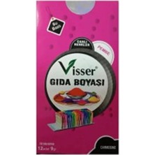 Misyon Visser Pembe Toz Gıda Boyası 12'li Pasta ve Tatlı Için