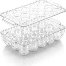 Store 15’li Yumurta Saklama Kabı, Kapaklı Şeffaf Plastik Yumurta Kutusu, Buzdolabı Düzenleyici Mika Görünümlü Kristal Yumurta Organizeri