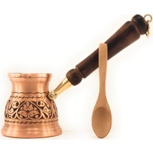 Store Ist Serisi (Orta-9.6 Fl.oz) - En Kalın Katı Bakır Oyma Türk Yunan Arapça Cezvesi, Ocak Üstü Kahve Makinesi, Cezve, Jezve, Jazva, Jazzve, Ibrik, Briki (Mat)