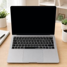 Orevio MacBook Air 13 Retina A1932 A2179 A2337 M1 Için Türkçe Q Silikon Klavye Koruyucu, Uk Iso Ters L Enter, Siyah