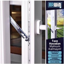 Orevio Arwin Sağ Açılım Pencere Kademeli Havalandırma Kolu; Pvc Kilidi, Metalik