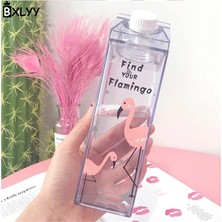 Store 1 Adet 500ML Mika Süt Bardağı Su Kahve Içecek Şişesi | Cam Değildir | Kahve ve Sunum Bardağı Flamingo