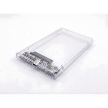Orevio Type-C 2.5" Hdd/ssd Harici Disk Kutusu, Şeffaf Tasarım, Sata Iıı, USB 3.0,5gbps, Uasp Destekli, Windows, Mac ve Linux Uyumlu, Hızlı Veri Aktarımı Sağlayan Taşınabilir Depolama Çözümü Ed-01