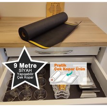 Store Pratik Çek Kopar Yapışabilir Çekmece Düzenleyici/raf Örtüsü Kaymaz Siyah 9mt