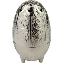 Store Benim Marifetlerim - Metal Gümüş Yumurta Lokumluk 1 Adet