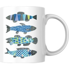 Store Balık Baskılı Kupa Bardak Hediyelik Şık Çay Kahve Kupası Coffee Mug
