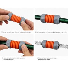 Store 1/2 Bahçe Hortumu Bağlantı Eki 4'lü Set – Hortum Birleştirici, Hortum Tamir Aparatı, Sulama Hortumu Onarım ve Uzatma Adaptörü