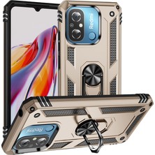 Store Xiaomi Redmi 12C Kılıf Sofya Yüzüklü Silikon Kapak - Gold