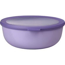 Store Multi Bowl Cirqula Round - Kapaklı Saklama Kabı - Buzdolabı Için Hava Geçirmez Saklama Kutusu Olarak Uygundur, Mikrodalga Fırın ve Saklama Kabı Olarak - 2250 ml - Nordic Lilac