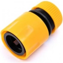 Store Emka 5460-500 Hortum Bağlantı Eki, 1/2 Inç, Plastik, Sarı ve Siyah Renk, Bahçe Sulama Için