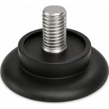 Store 10 Adet Bingo Rotil Ayak M8 Civatalı 8 mm Siyah Profil Ayağı Ayakları 3 cm